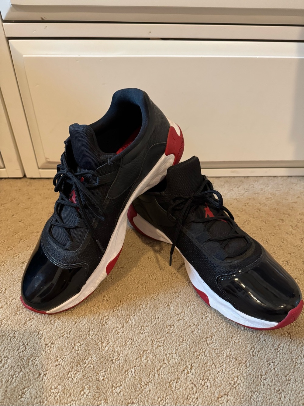 Men's Nike Jordan Black and Red Athletic Sneakers
